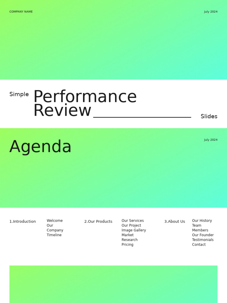 Simple Performance Review Slides | PDF