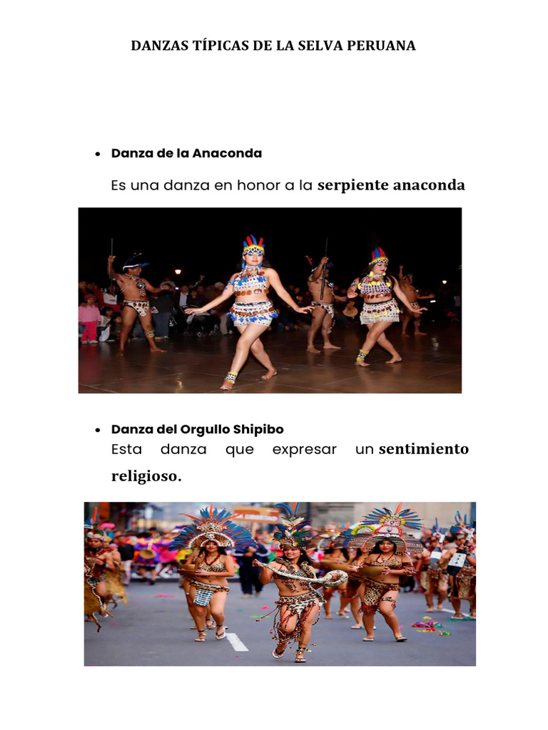 Danzas Típicas De La Selva Peruana Pdf 