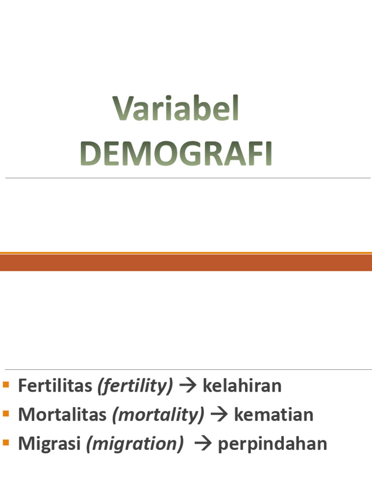 Pertemuan 3 Demographic Variables | PDF | Pengembangan Diri