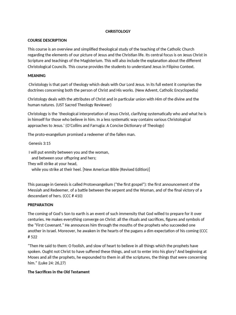 Christology Notes | PDF
