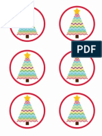 Chevron Christmas Trees 3x3 Party Circles