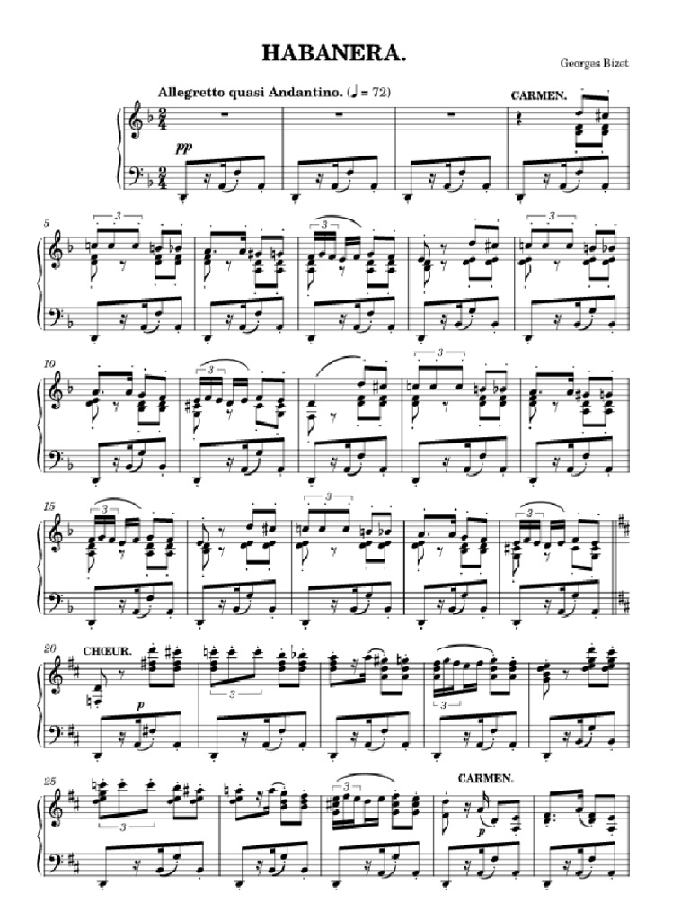 Habanera Carmen Pdf