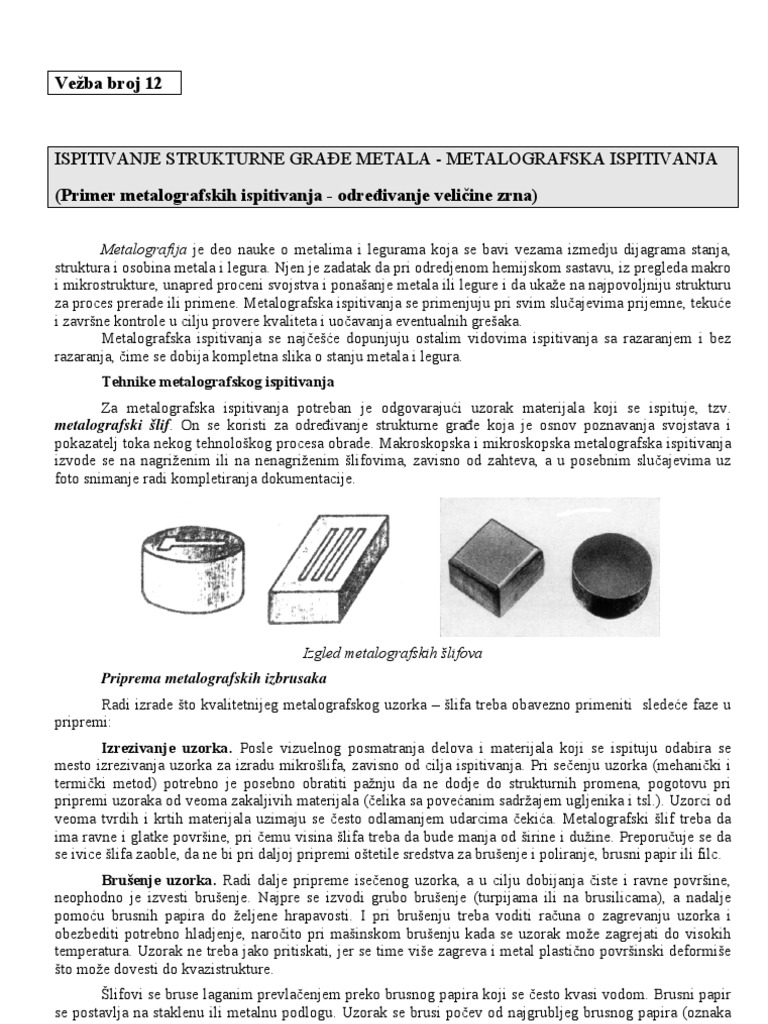 Ispitivanje Materijala | PDF