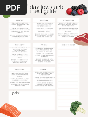 7 day meal plan 