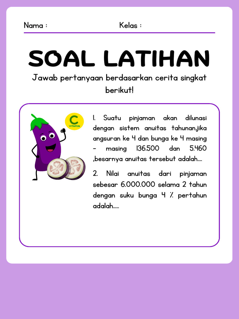Soal Latihan Anuitas Pdf