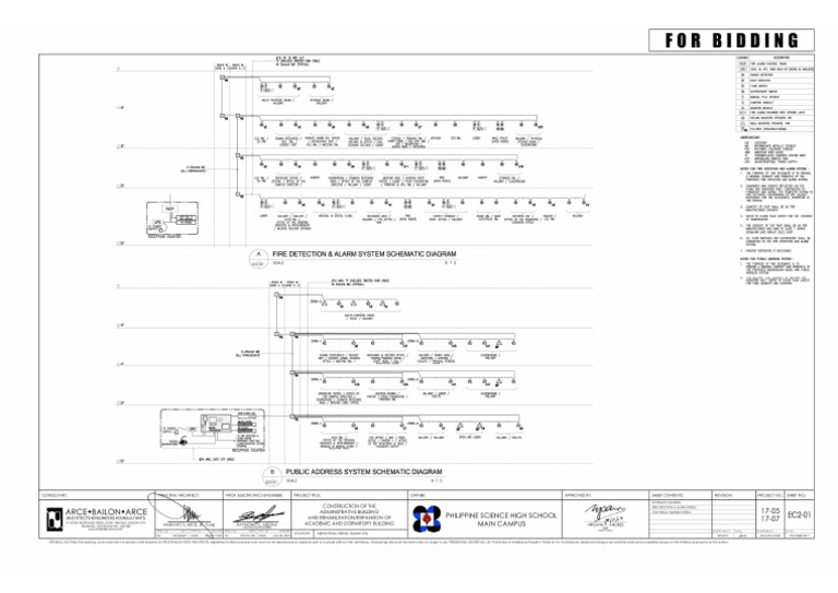 Fire Alarm and Public Address Schematic Diagram | PDF