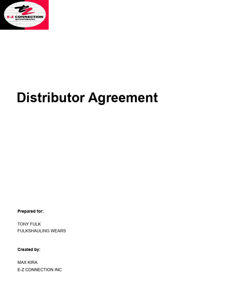Exclusive Distributor Agreement Overview | PDF | Arbitration | Indemnity