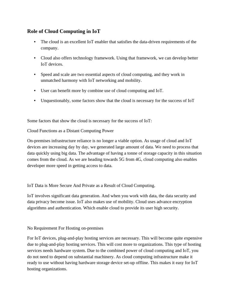 Module 5 Role Of Cloud Computing In Iot Pdf