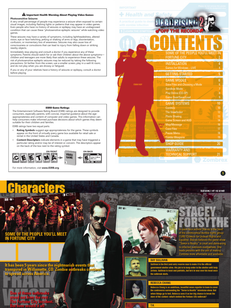 Dead Rising 2: Off the Record Guide | PDF | Epilepsy | Camera