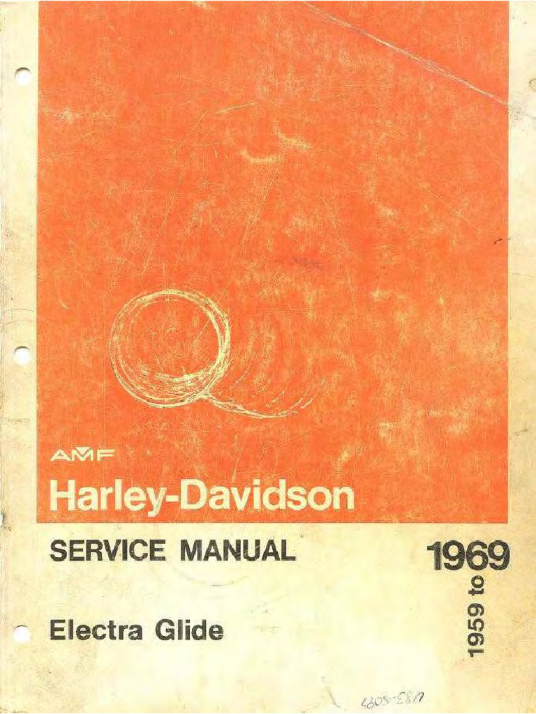 FL ElectraGlide 1959 1969 Panhead Shovelhead Service Manual Harley