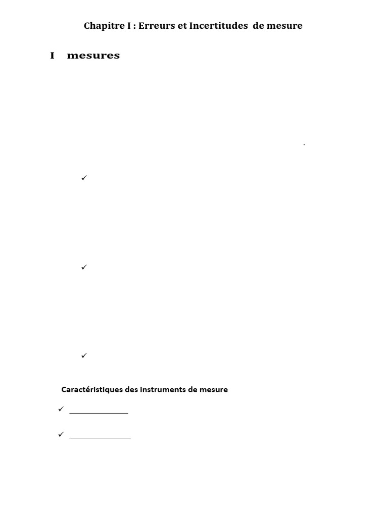 Erreurs et incertitudes de mesure | PDF | Analogique | Erreur de mesure
