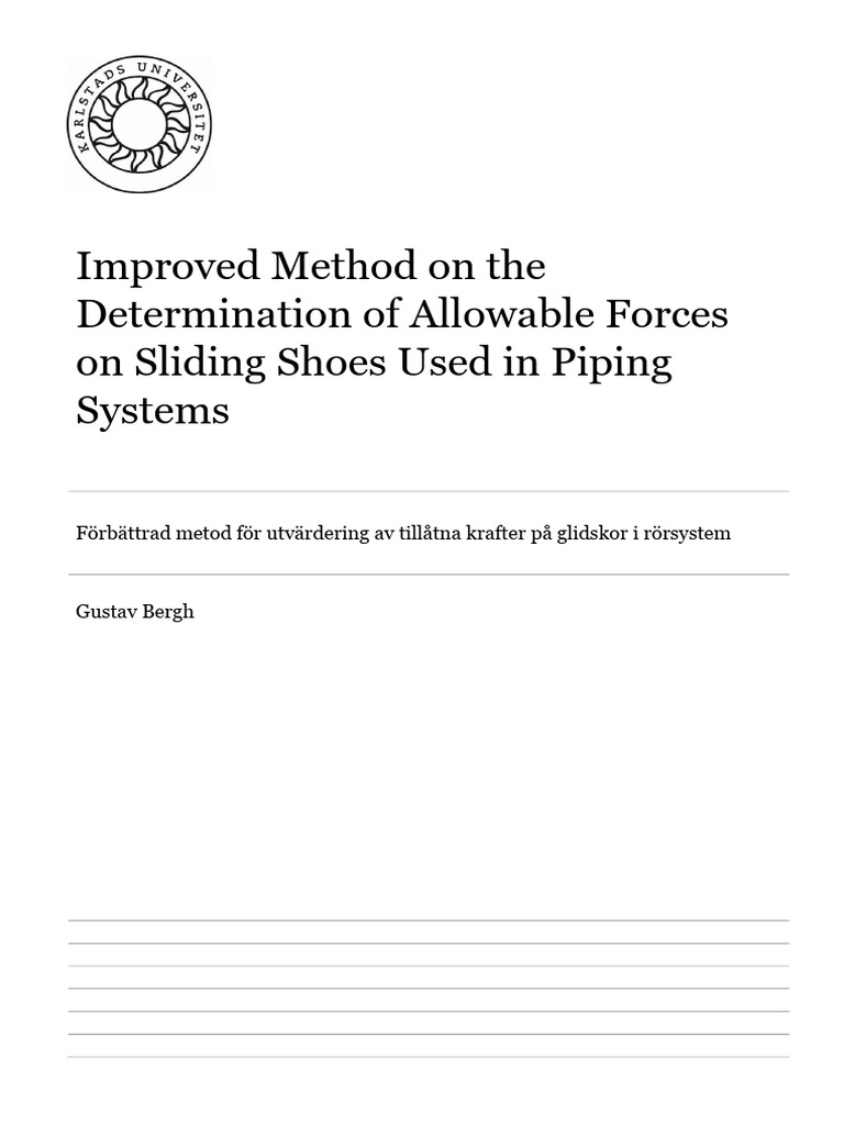 Determination of Allowable Forces On Sliding Shoes | PDF