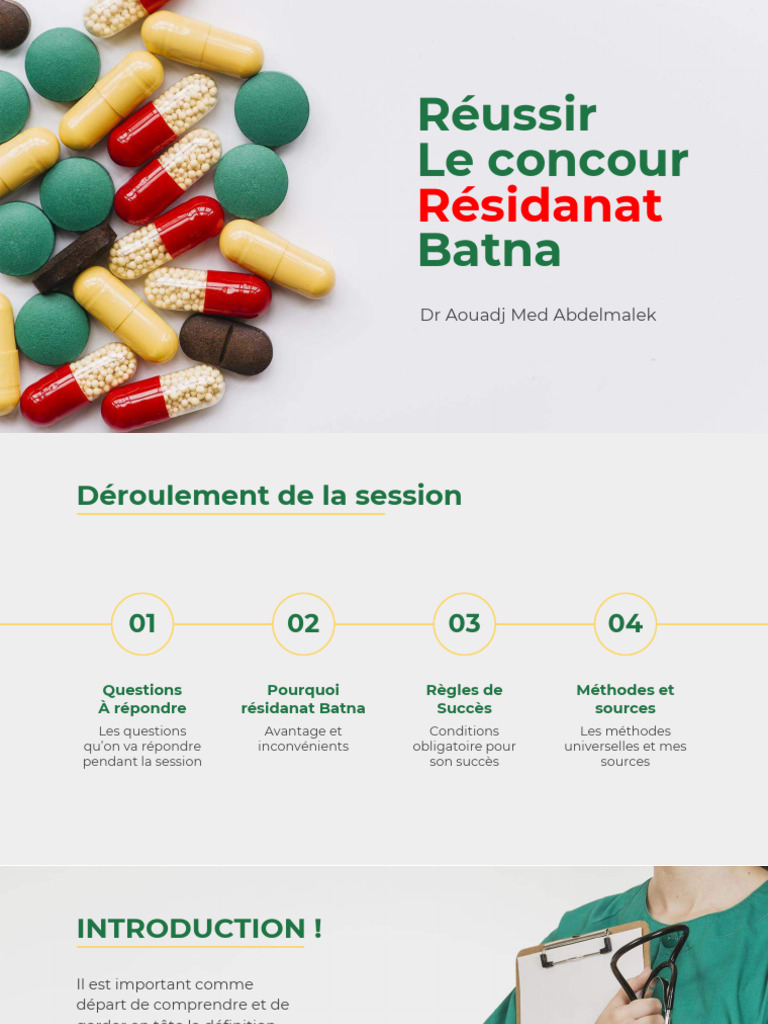 Résidanat Batna - DR Aouadj Med-Converti-Compressé | PDF
