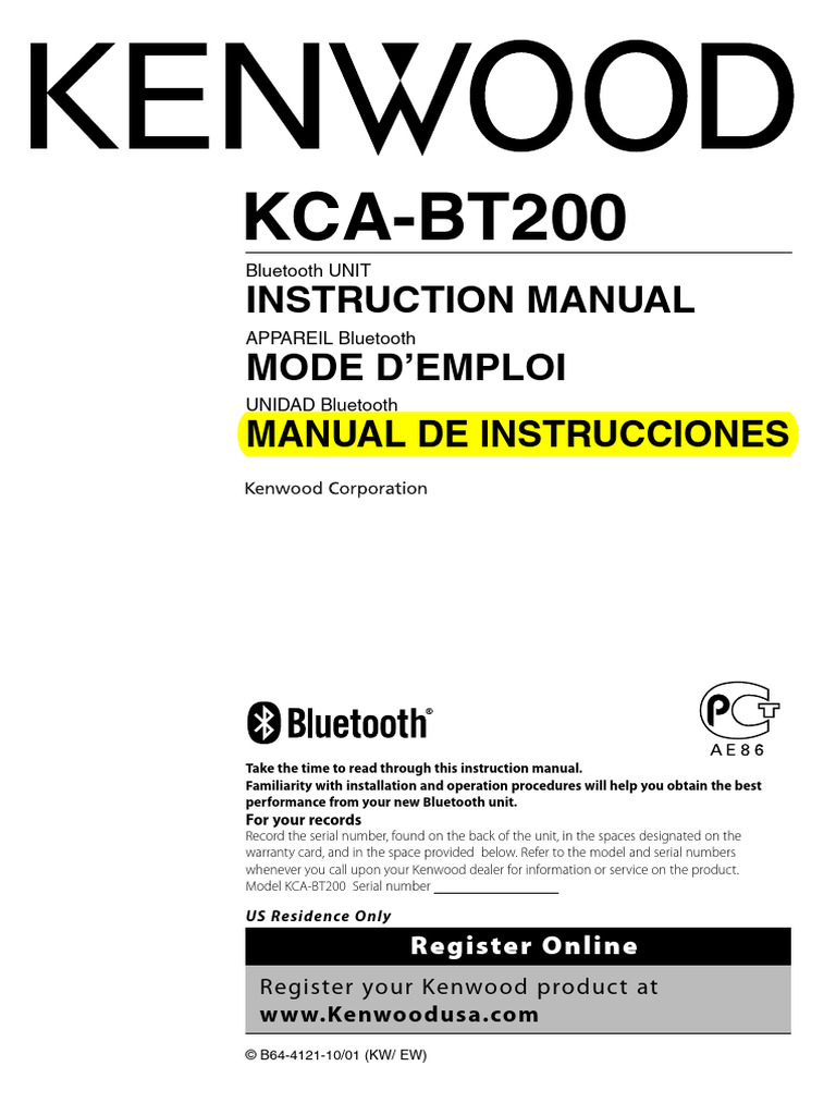 Kca Bt200 (SP) | PDF