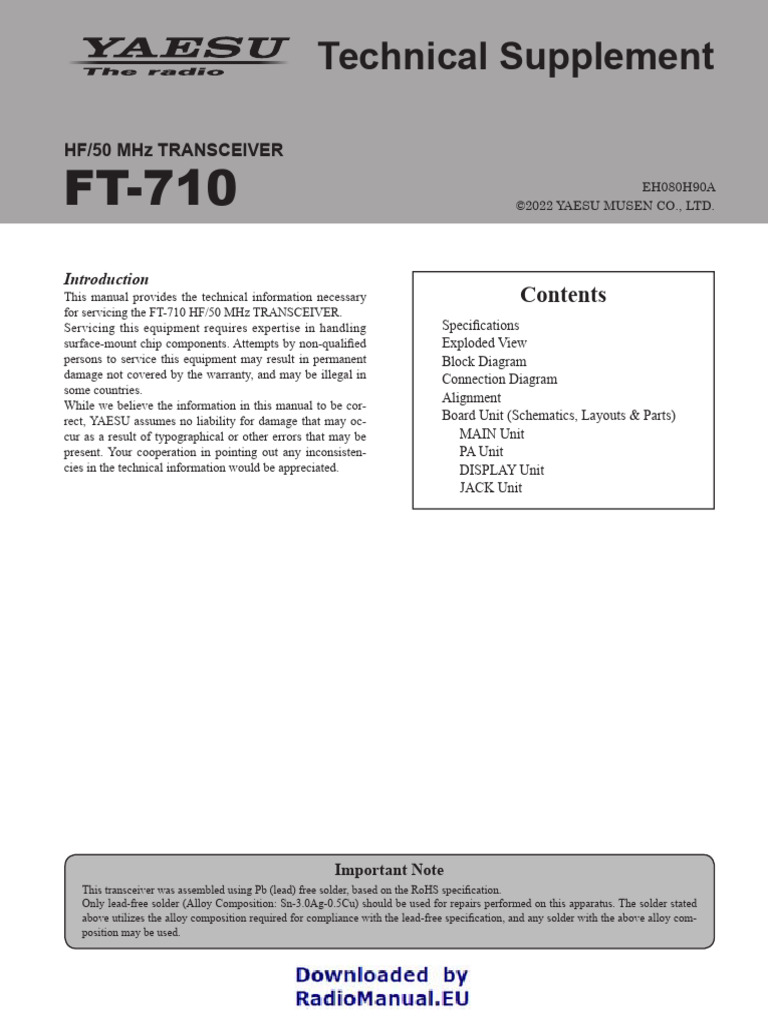 FT-710 Serv 2022 | PDF