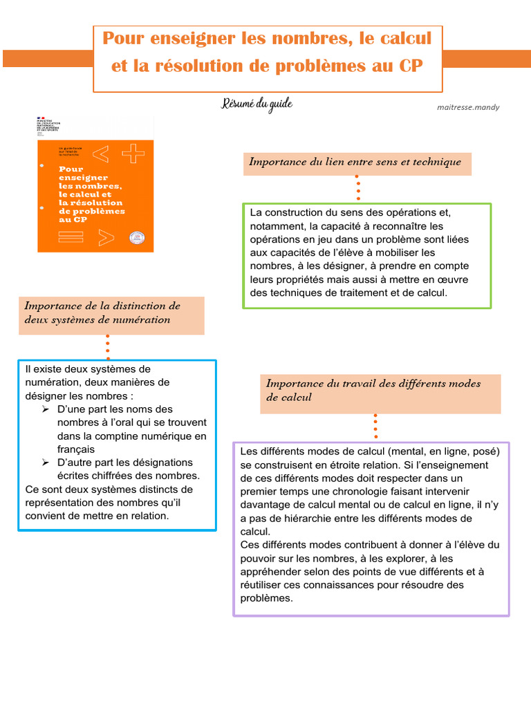 Cycle 2 - Maths CP | PDF