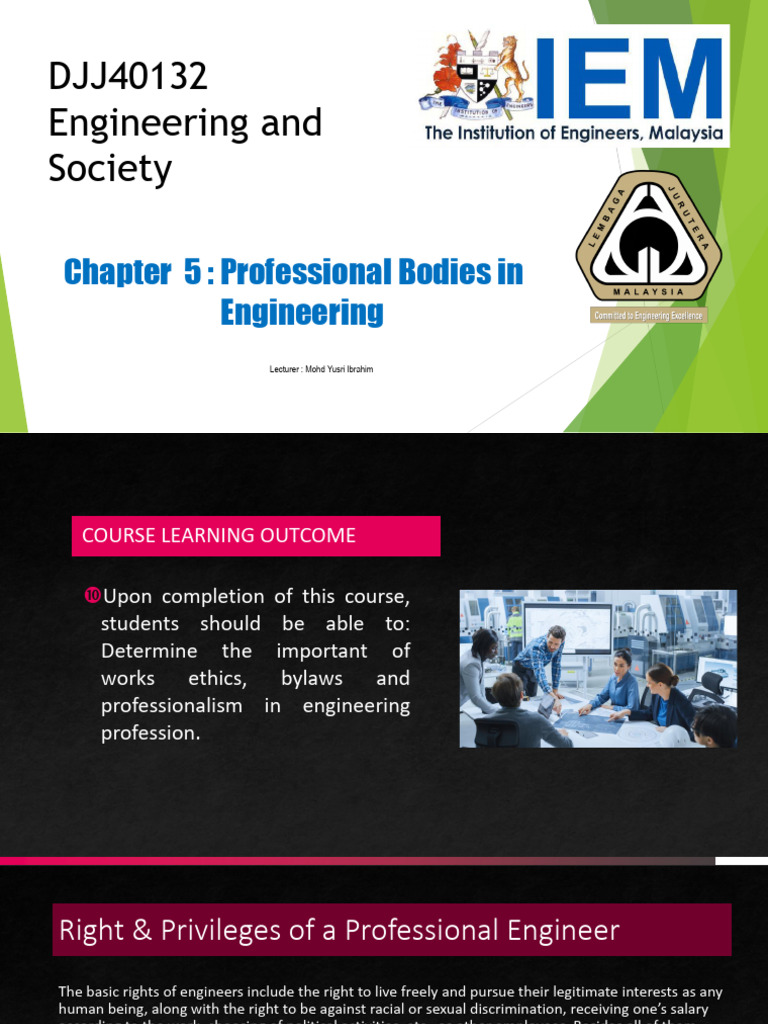 Engineering Professional Bodies Overview | PDF | Engineer | Conscience
