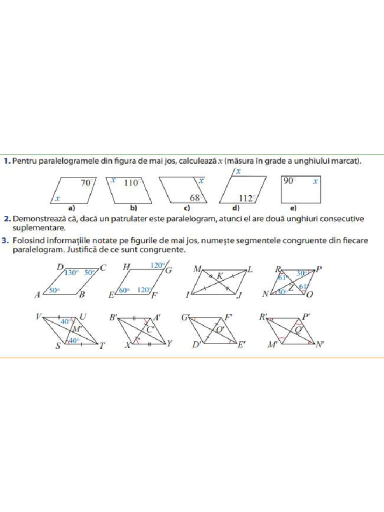 exercitii matematica clasa 7 rezolvate geometrie