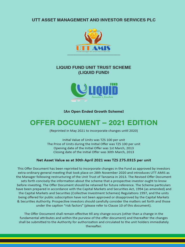 Liquid Fund - Offer Document | PDF | Investing | Securities (Finance)