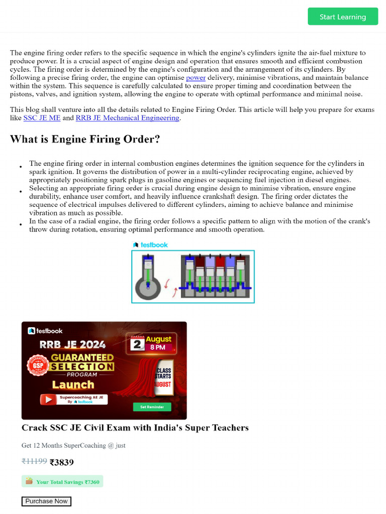 Engine Fire Order - Definition, Importance, and Various Advantages | PDF