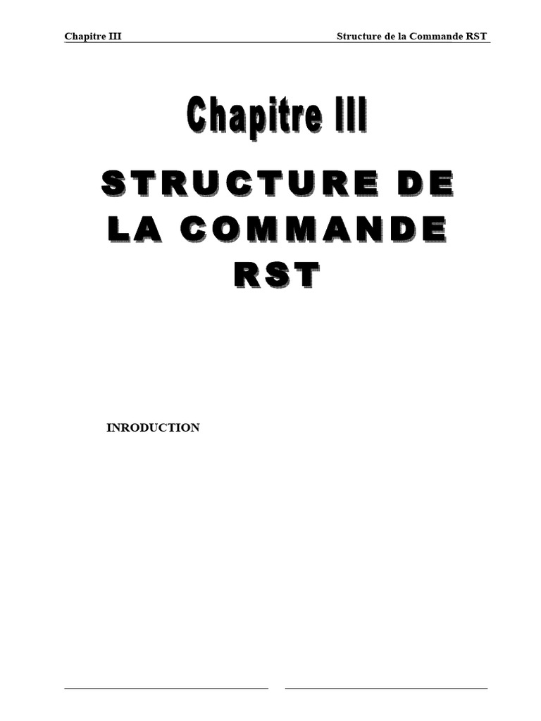 Structur de La Commande RST | PDF