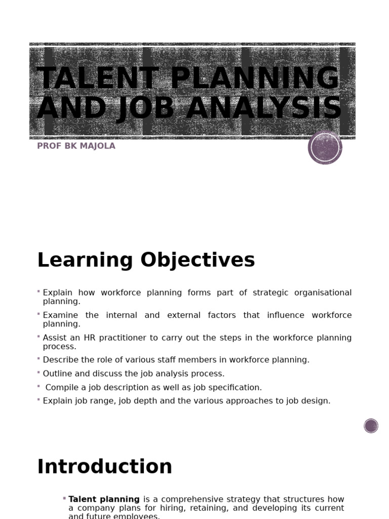 Workforce Planning and Job Analysis Guide | PDF | Human Resource ...