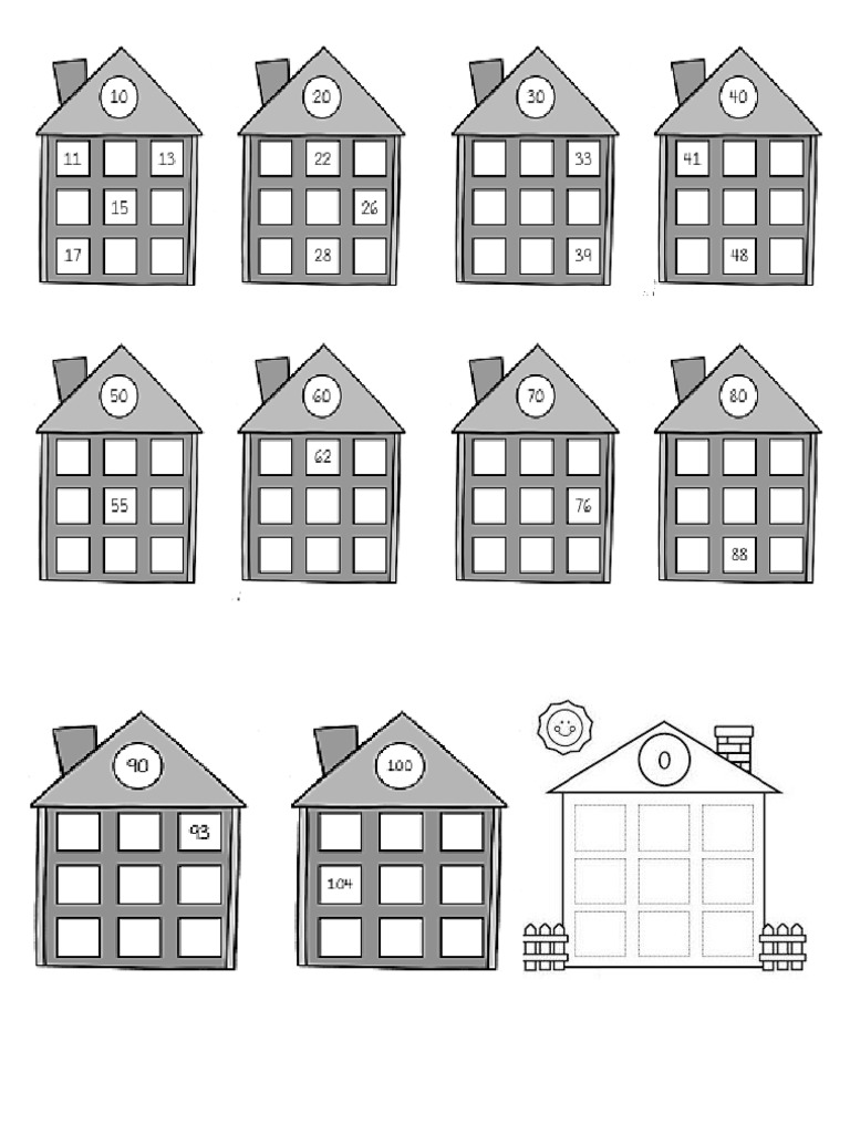 La Casa de Los Numeros Del 1 Al 100 | PDF