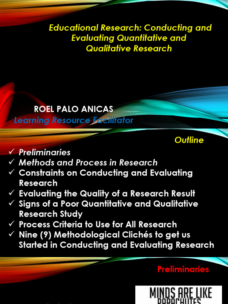 Educational Research Conducting and Evaluating Quantitative and ...
