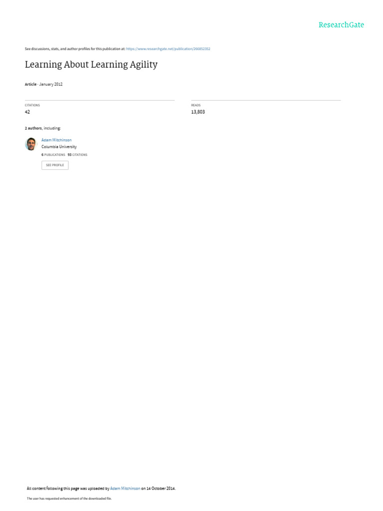 Learning Agility | PDF