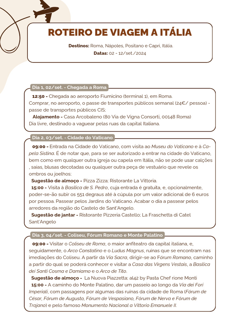 Roteiro De Viagem Simples Básico Azul Branco Organização Documento A4 Pdf