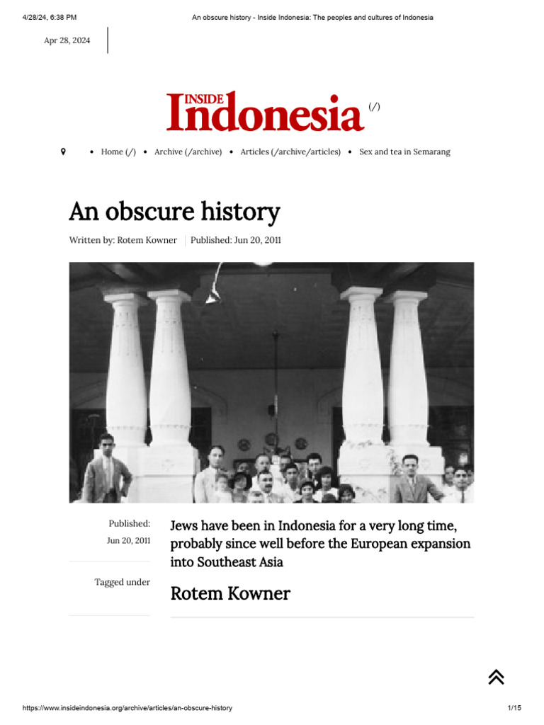 An Obscure History Inside Indonesia The Peoples And Cultures Of