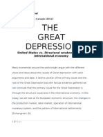 Analyze The Causes of The Great Depression of The 1930