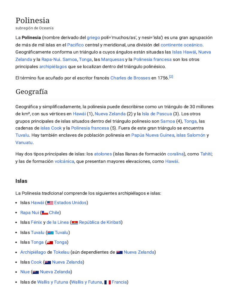 La Polinesia | PDF