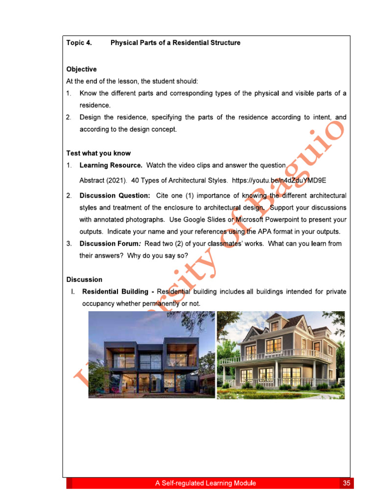 Topic+4+-+Physical+parts+of+a+residential+structure | PDF