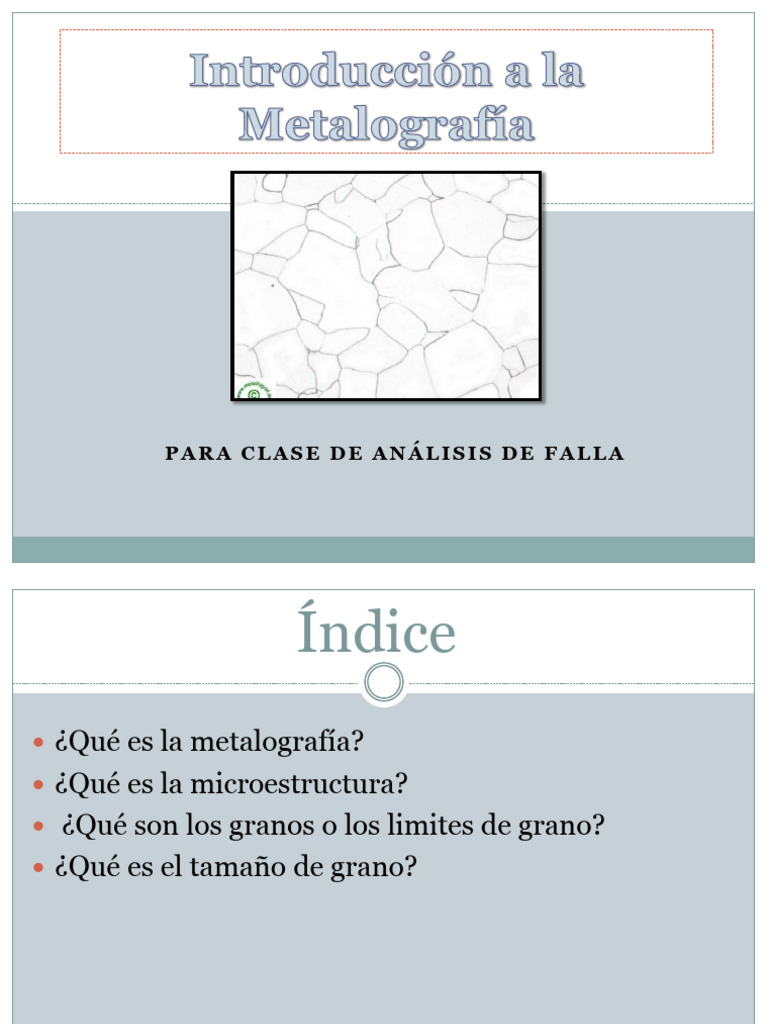 Introducción A La Metalografía | PDF | Microestructura | Cobre