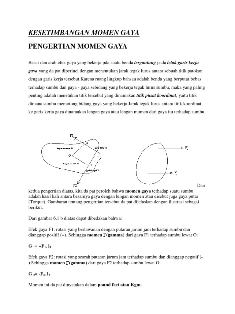Tegangan Momen