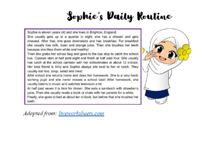 Sophie Daily Routine | PDF