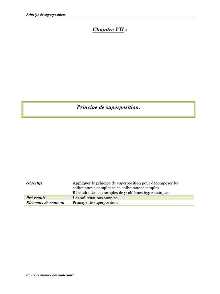 Chapitre 7 Principe de Superposition 1 | PDF