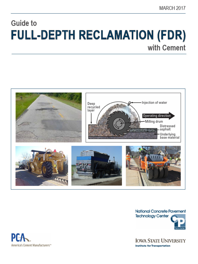 Guide To Full Depth Reclamation With Cement | PDF