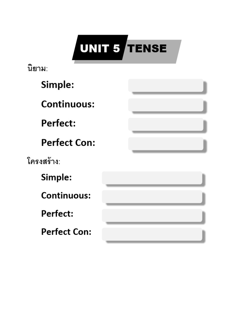 P-05 TOEIC UNIT 5 Tense | PDF