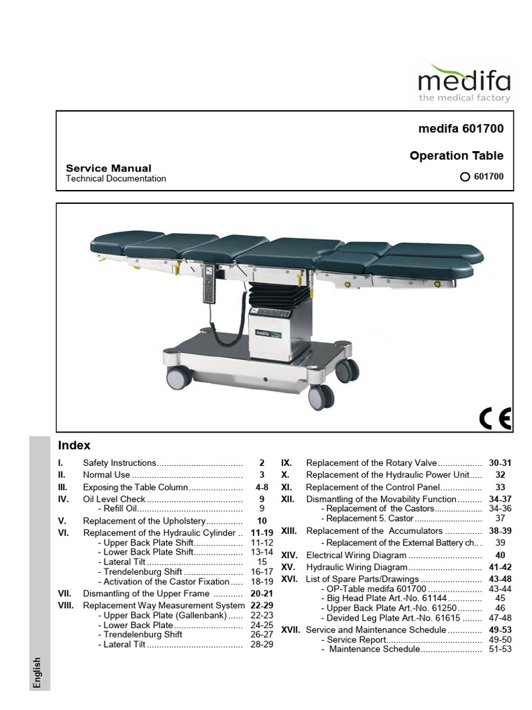 Medifa 601700 Service Manual MXT Gen7 en | PDF