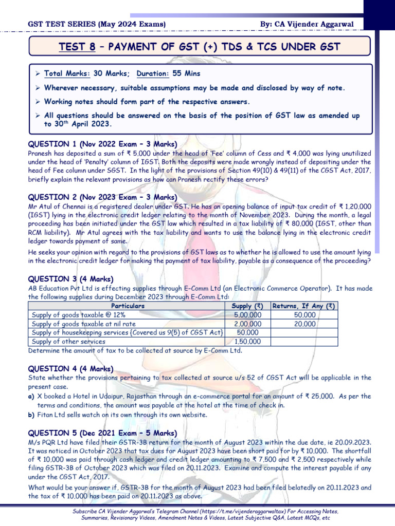 ca-inter-gst-test-8-payment-of-gst-tds-tcs-paper-pdf