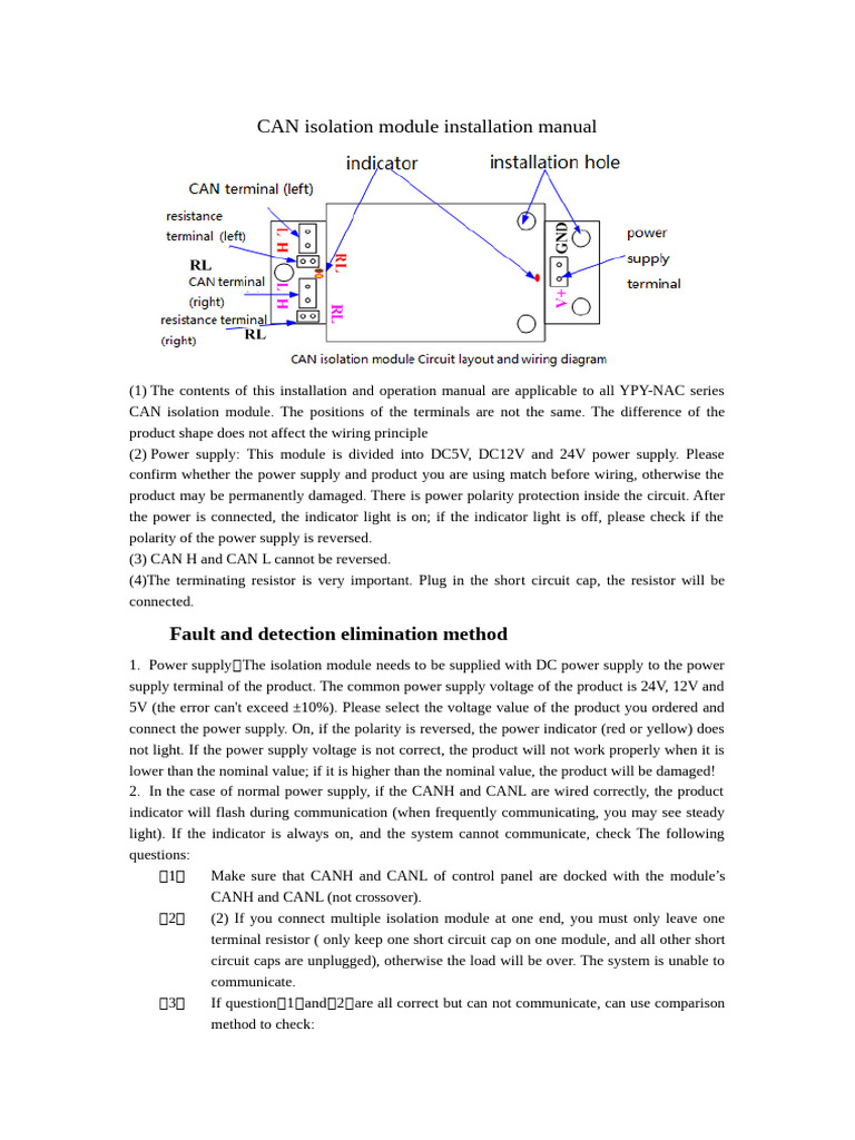 Isolation Module Installation Manual | PDF
