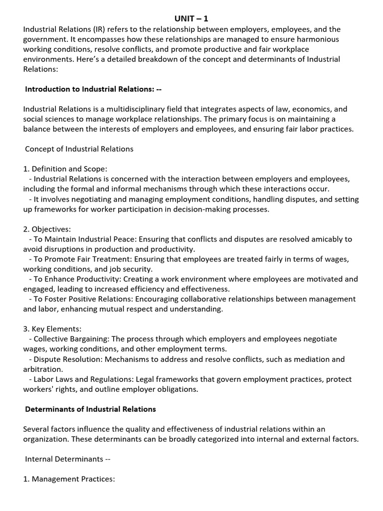 Understanding Industrial Relations Dynamics | PDF | Trade Union ...