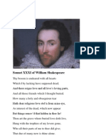 Soneto XXXI de William Shakespeare