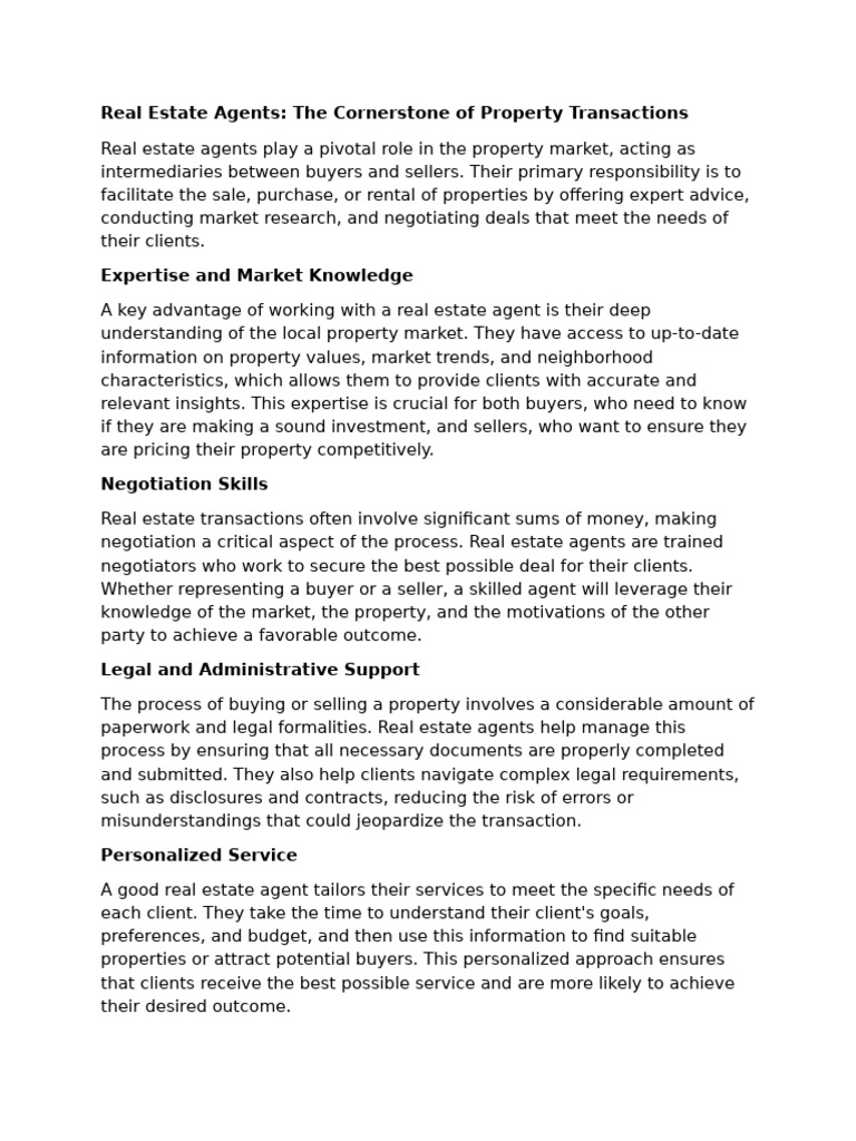 Real Estate Agents Pdf