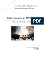 Client Management - COMM 2384: Final Assessment Report Brief