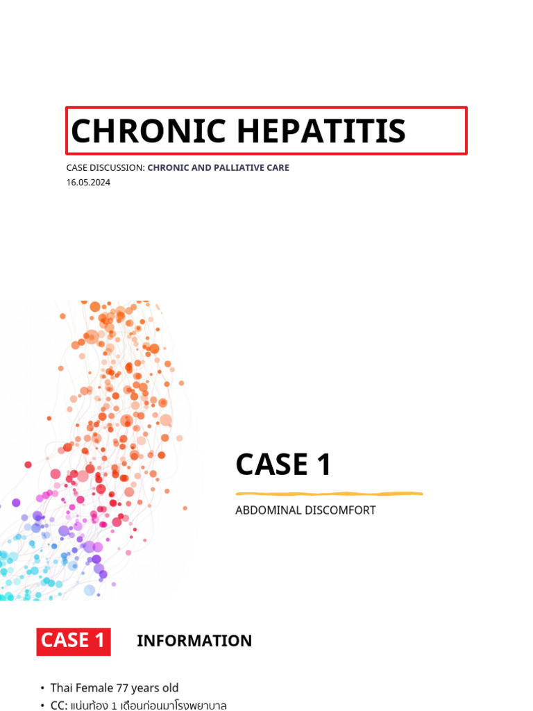 Chronic Cirrhosis - Case Discussion 2024 | PDF