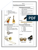 Instrument Classifications Worksheet