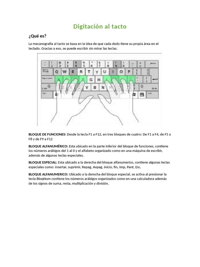 Digitación Al Tacto | PDF